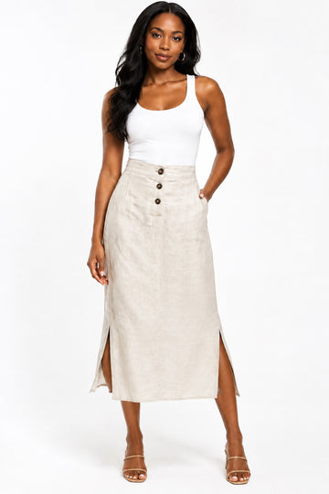Linen Skirt-XL