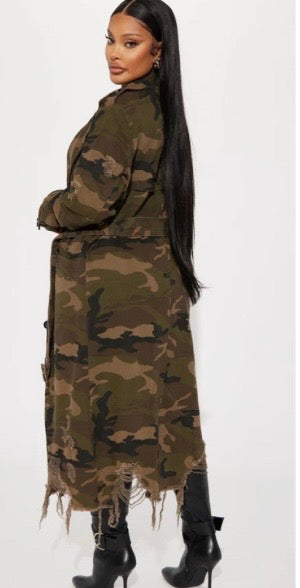 Camo Denim Coat