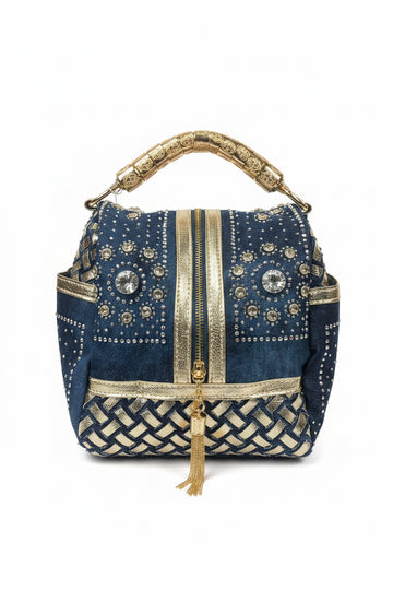 Dark Denim Bling Bag