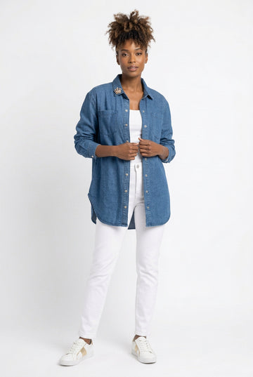 Denim Hi-Lo Top