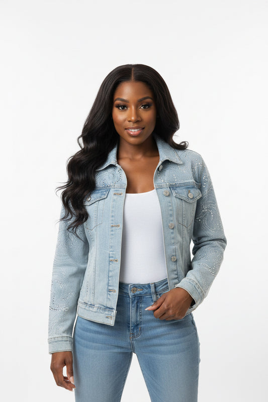 Blue Denim Jacket W/Bling