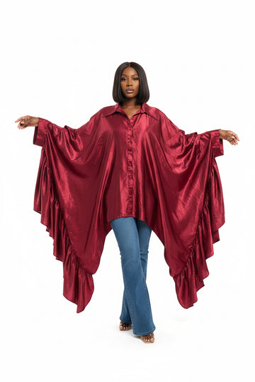 Burgundy Long Sleeve Top