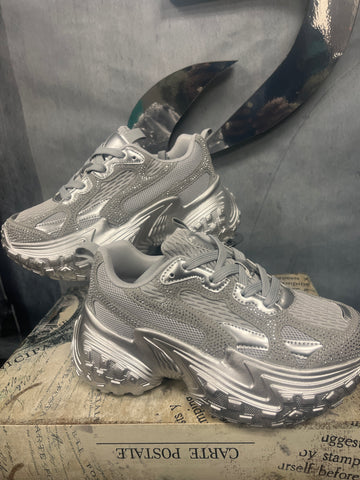 Berness Silver Tennis Shoes