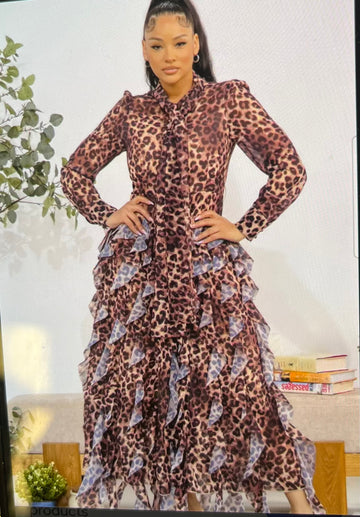 Leopard Print Maxi Dress