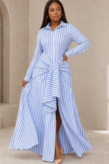 Blue/White Stripe Top Dress
