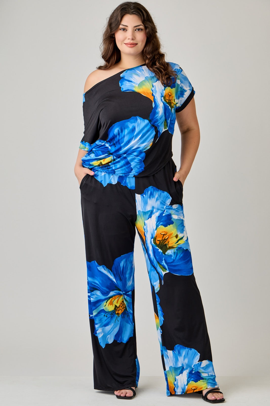 Blue/Black Print 2PC