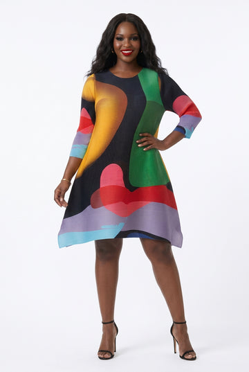 Multi Print Bouncy Dress