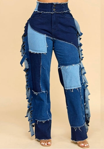 Patchwork/Fringe Denims