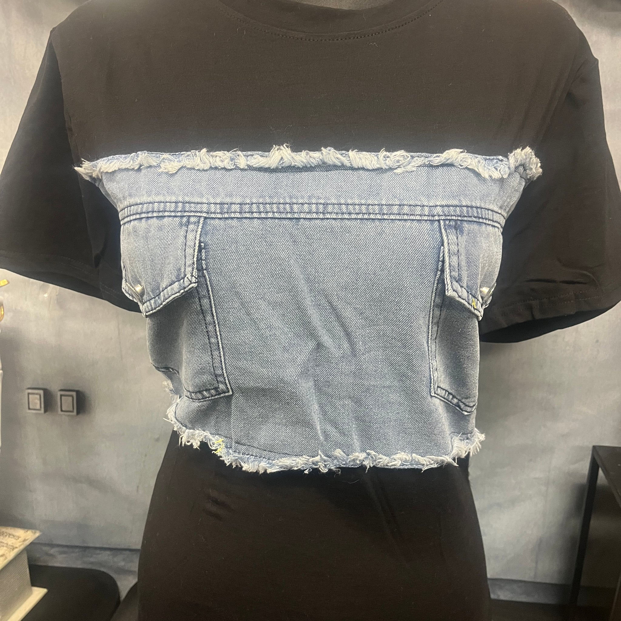 Denim Pocket T-Shirt