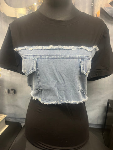 Denim Pocket T-Shirt