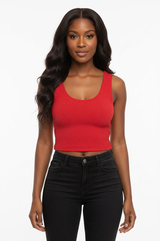 Red Silky Tank
