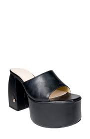 AW Black Clutch Mules