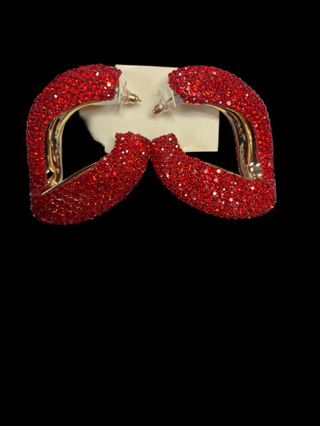 Red Bling Earrings