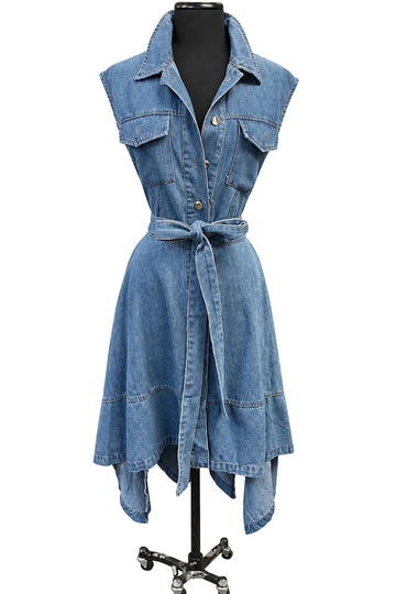 Sleeveless Denim Dress