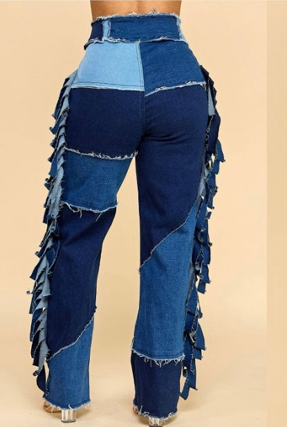Patchwork/Fringe Denims