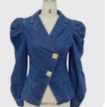 Denim Top w/Gold Buttons
