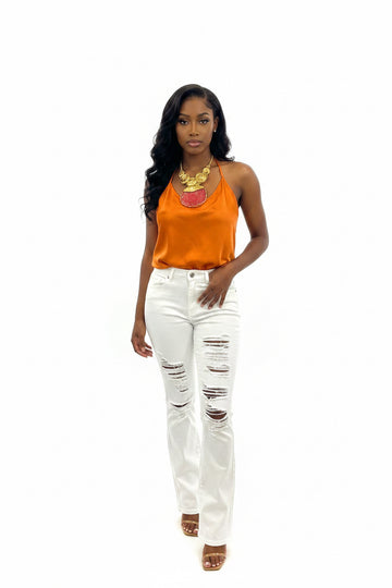 White Distressed Jeans