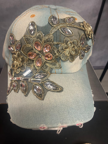 Bling Flower Cap