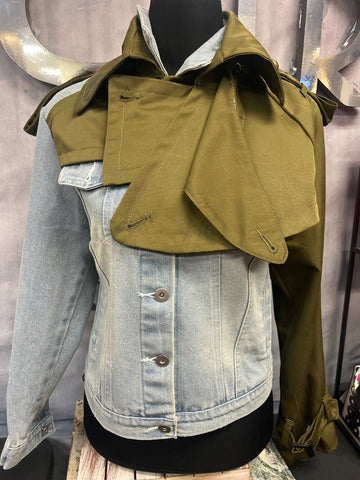 Denim/Green Jacket -FINAL SALE