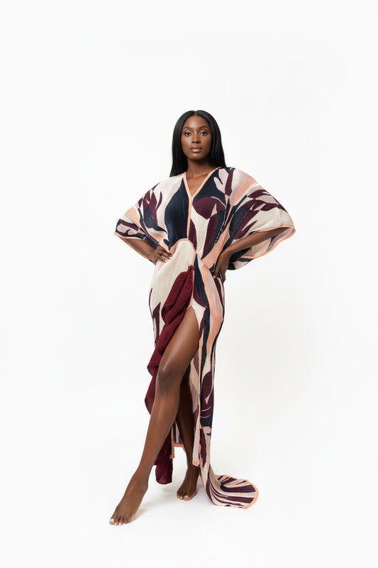 Burgundy Print Top/Dress