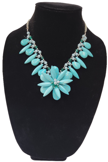 Turquoise Flower Necklace