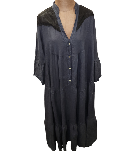 Blue Linen Maxi