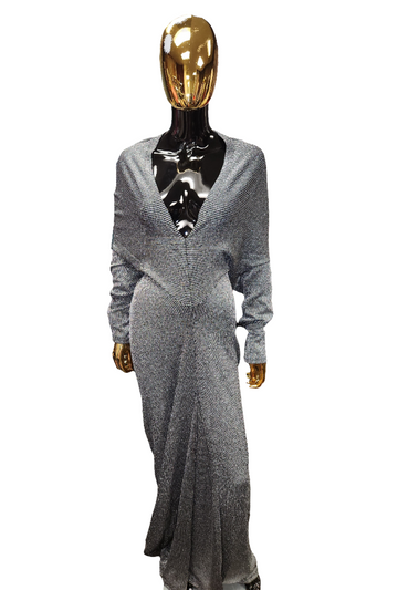 Silver/Black Maxi Dress