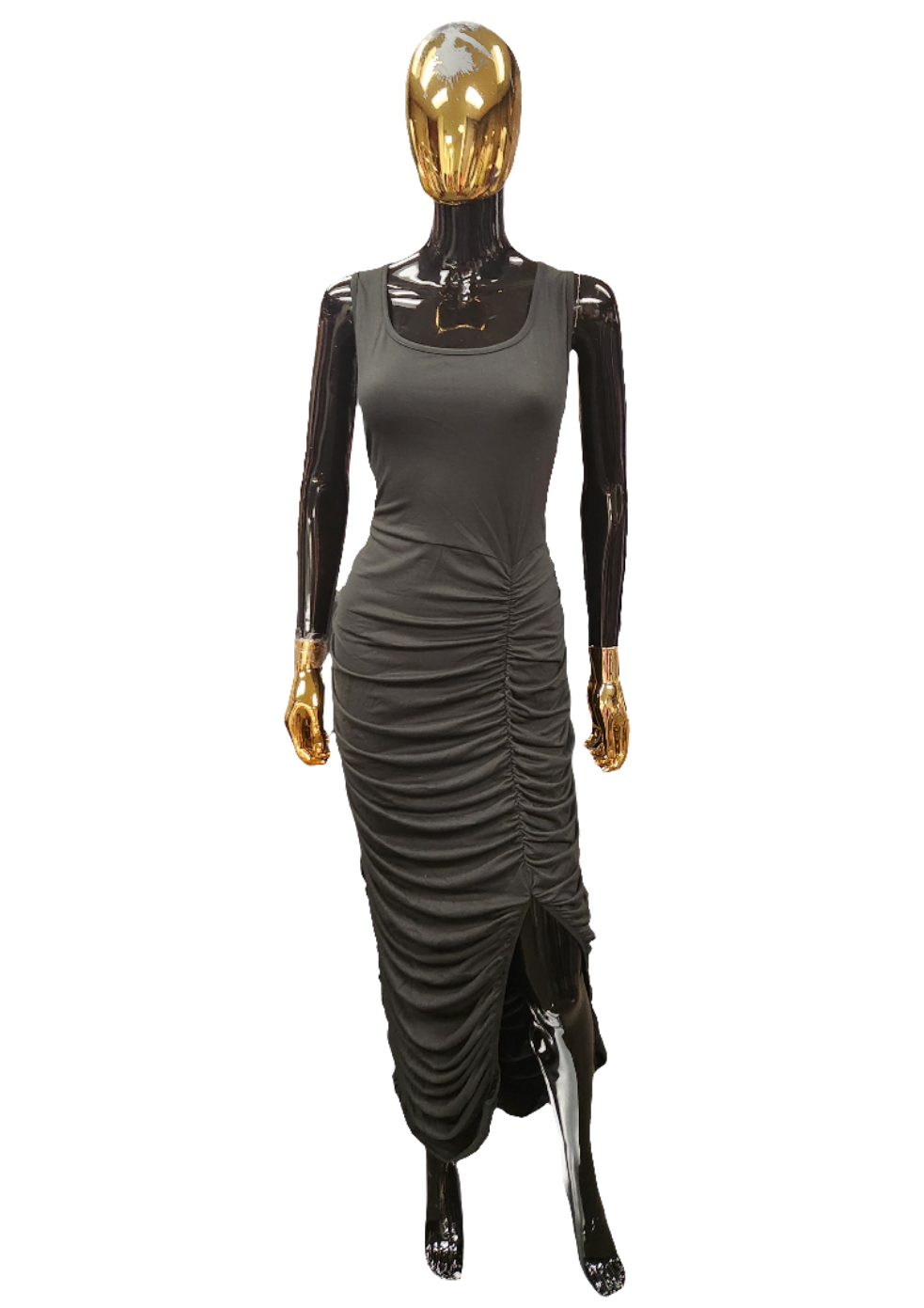 Black Dress W/Ruching