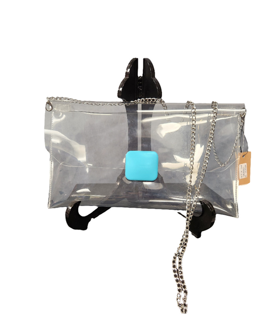 Clear Clutch w/Chain Strap
