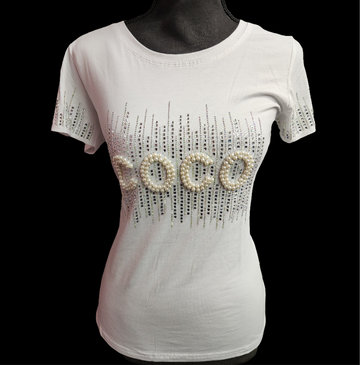 White Bling/Pearl Coco Shirt