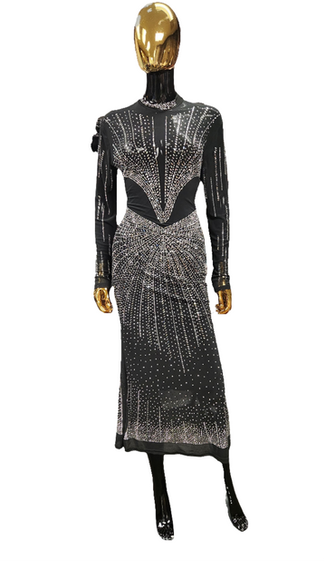 Semi-Sheer Evening Dress