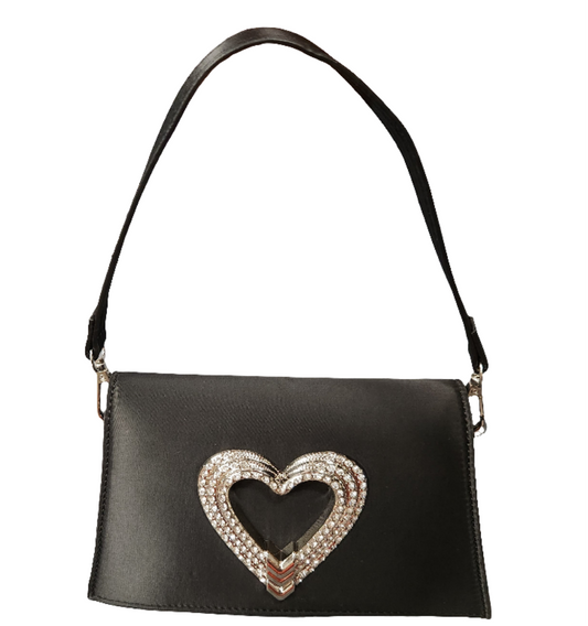 Bling Heart Evening Bag