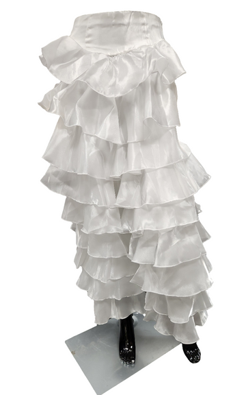 White Ruffle Pants