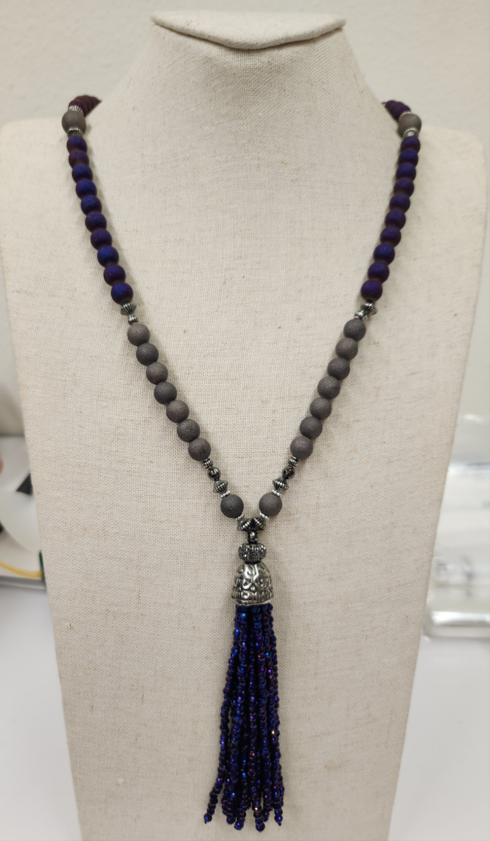 Purple Tassel Necklace