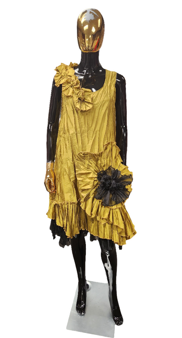 RGR Taffeta Mustard Dress