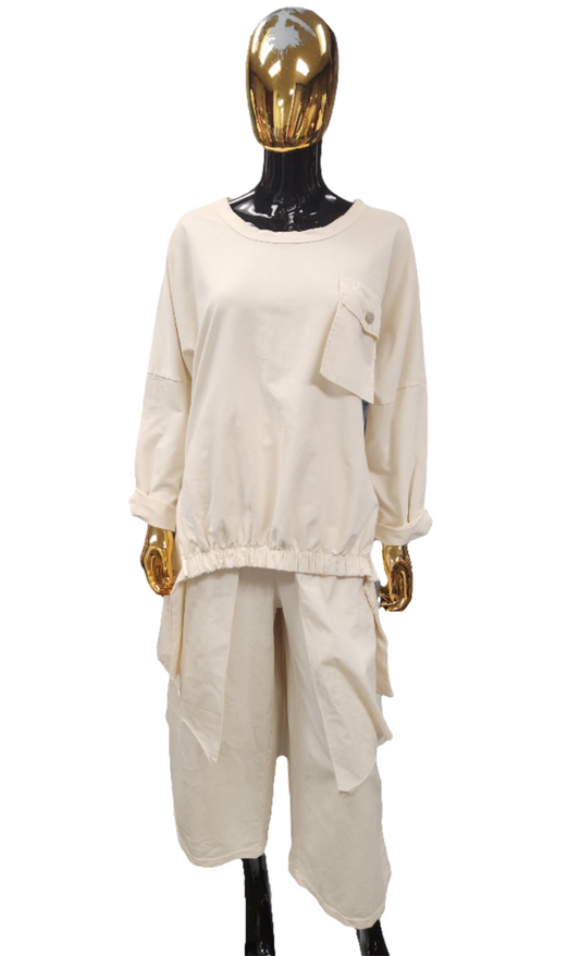 Cream 2PC Set