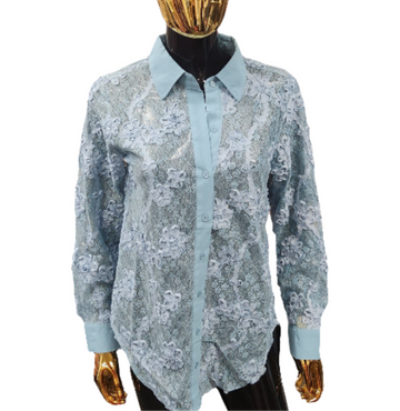 Blue Lace Top
