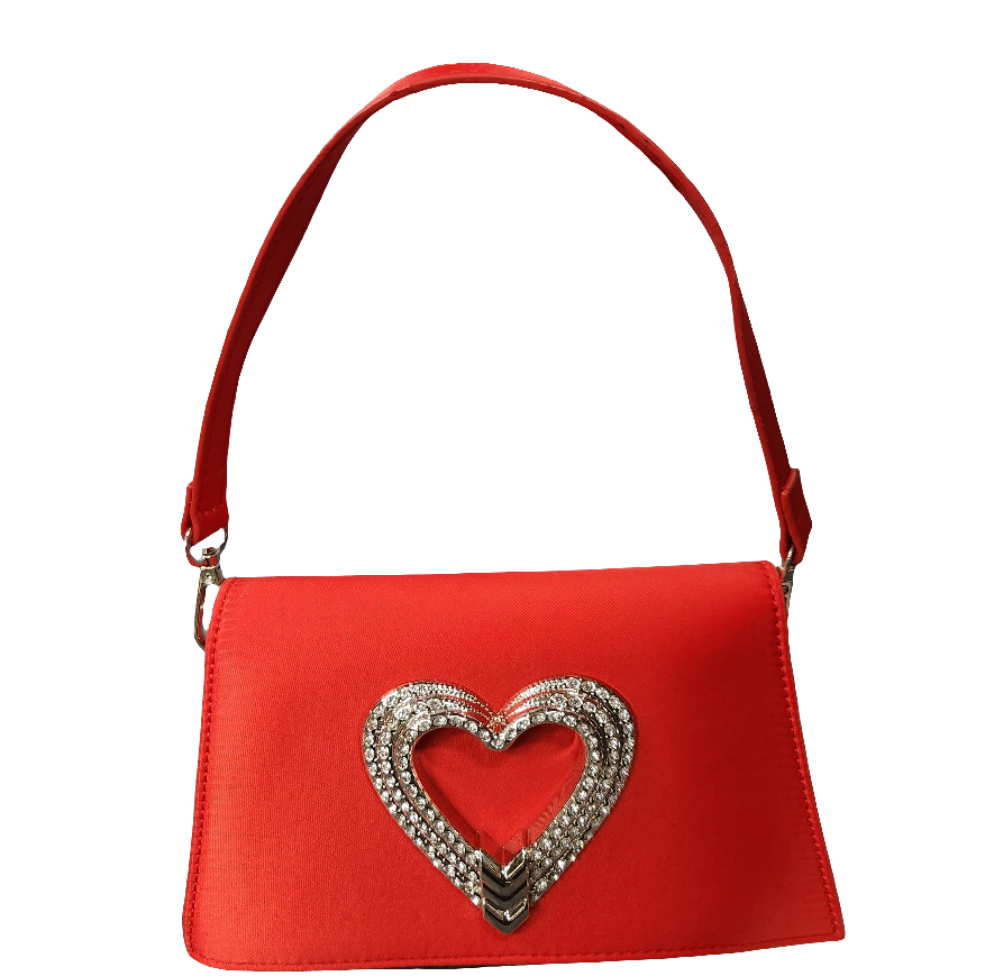 Bling Heart Evening Bag