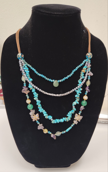 Turquoise w/Bead Necklace