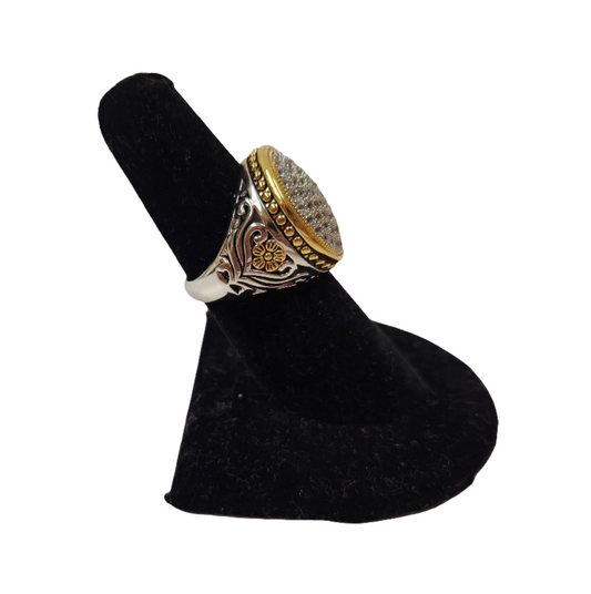 2-Tone CZ Ring