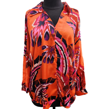 Orange Print Top