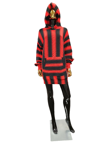 Stripe Knit Hoodie