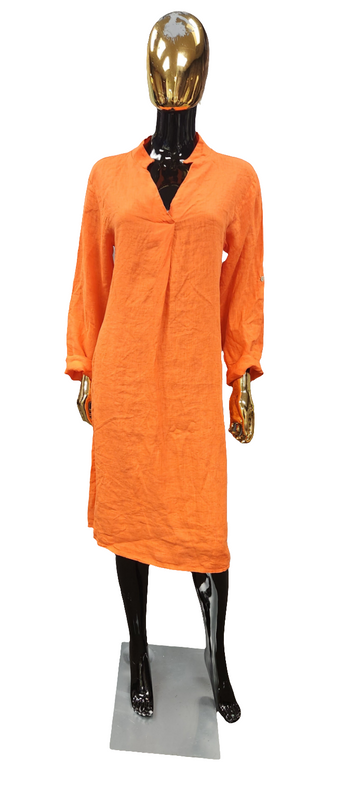 Orange Linen Dress