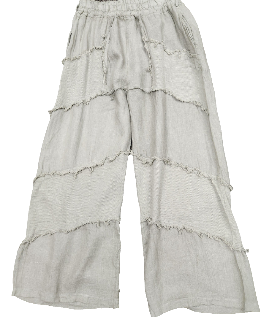 Olive Distressed Linen Pants