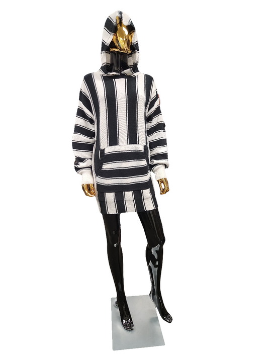 Stripe Knit Hoodie