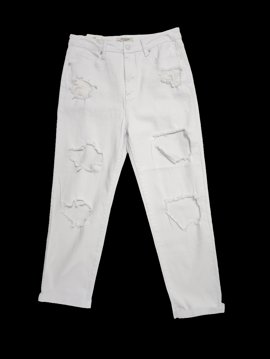 AB White Distressed Denims