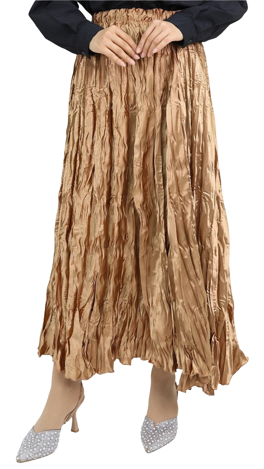Silk Crinkle Skirt