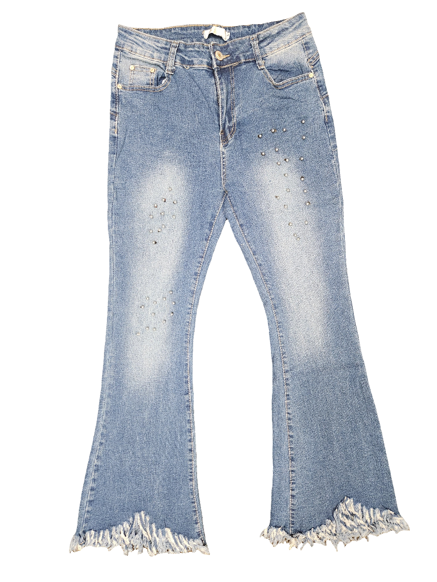 Studded Fringe Jeans