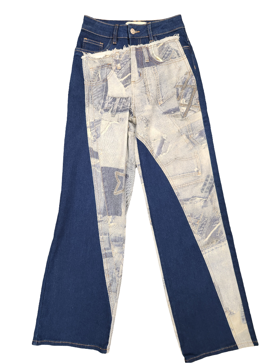 Denim Patchwork Jeans