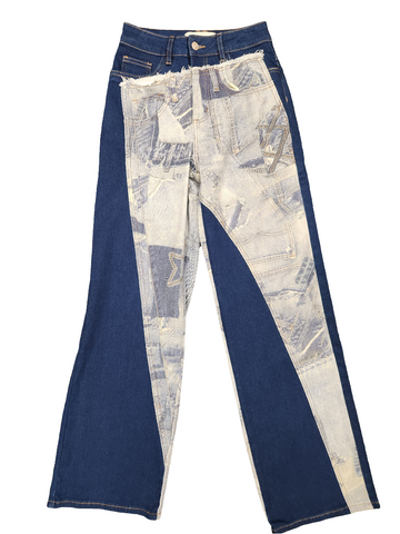 Denim Patchwork Jeans